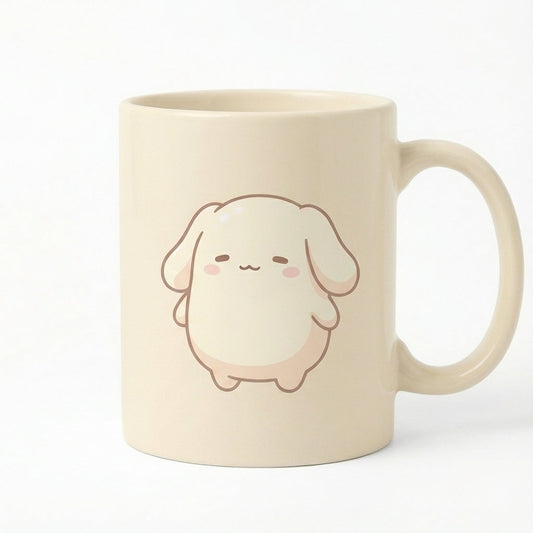 Cute Bunny Ceramic Mug - Kawaii Pastel Coffee Mug with Adorable Rabbit Design