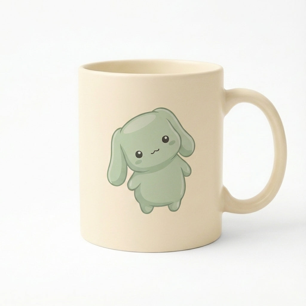 Cute Bunny Ceramic Mug - Kawaii Pastel Coffee Mug with Adorable Rabbit Design