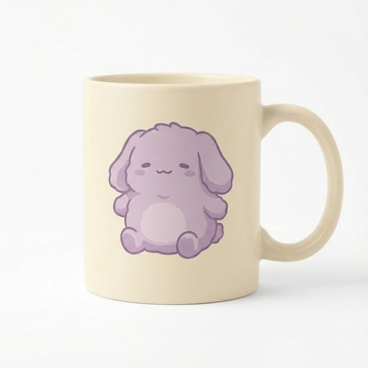 Cute Bunny Ceramic Mug - Kawaii Pastel Coffee Mug with Adorable Rabbit Design