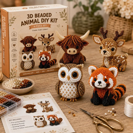 🏆✨ 15 Minutes Away From Your Phone.🧵✨Petite 3D Beaded Animal Craft Kit